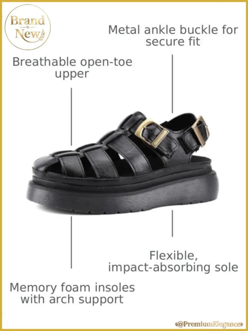 Women's Platform Wedge Sandals Adjustable T-Strap Open Toe Summer Boho